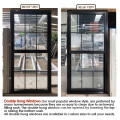 High quality aluminium double hung window